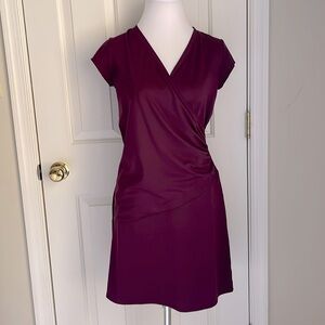 Athleta Nectar Faux Wrap burgundy dress - like NEW